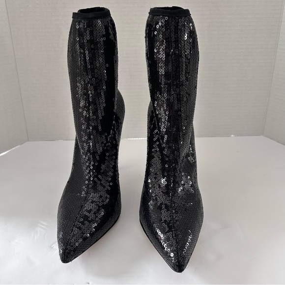 Women's Aldo Cirelle-92 Sequined Black Stretch Stiletto Size 7 - Picture 3 of 17